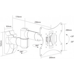 Wall brackets for speakers and TVs - Vridbart väggfäste VESA för TV eller bildskärm