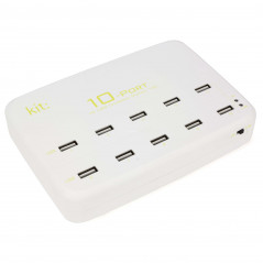 USB-laddstation med 10 USB-portar 1A/2.4A