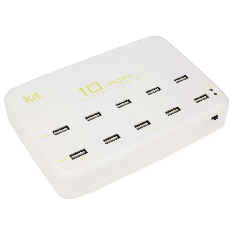 Chargers and Cables - USB-laddstation med 10 USB-portar 1A/2.4A