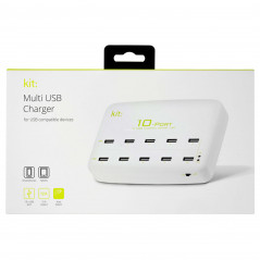 Chargers and Cables - USB-laddstation med 10 USB-portar 1A/2.4A