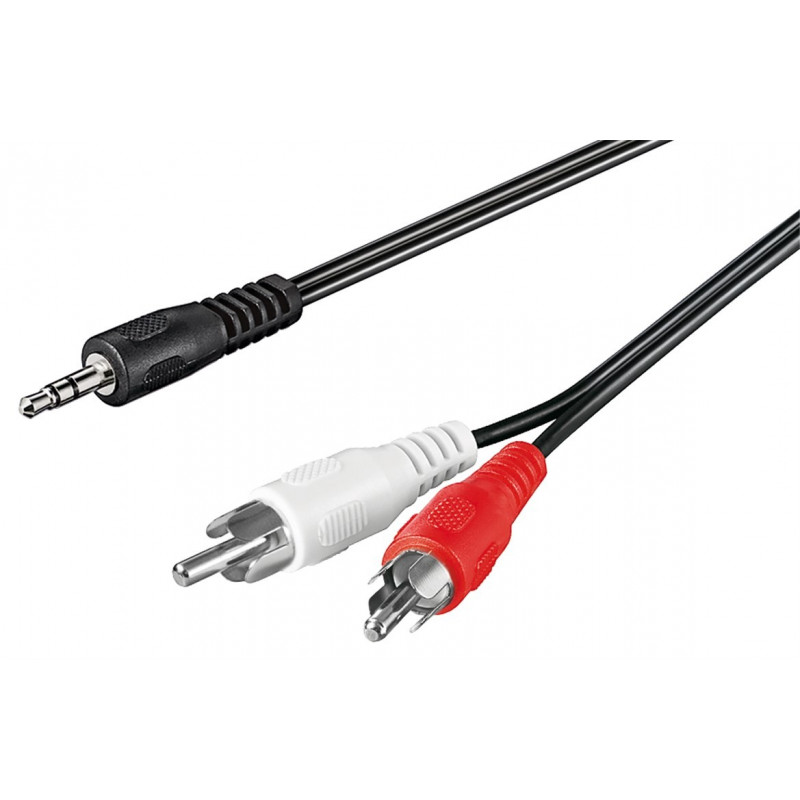 Audio cable and adapter - Goobay ljudkabel 3,5 mm till 2x RCA