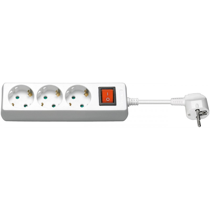 Junction box - Grenuttag med 3 jordade uttag och strömbrytare