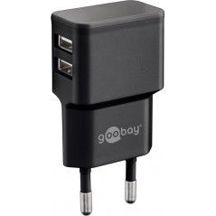 Goobay strömadapter med 2xUSB med 2.4A