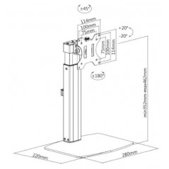Computer monitor accessories - Ergonomisk Monitorfot och Bordsstativ med VESA för datorskärm 17-32"
