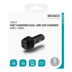 Phone Car Charger - Billaddare med snabbladdning och dubbla USB-uttag