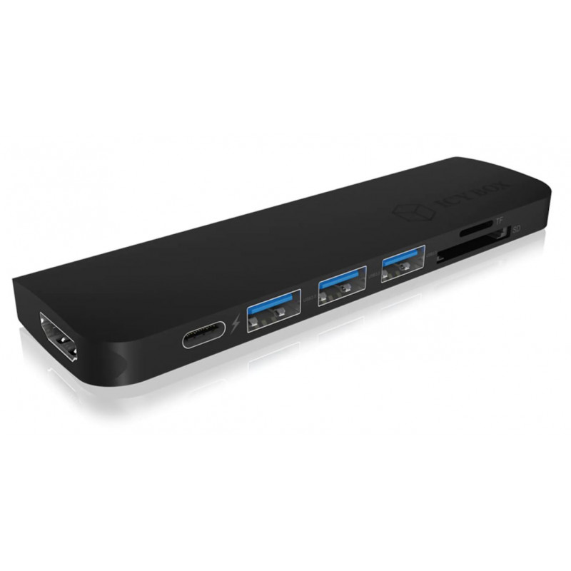 Docking station for computer - ICY BOX USB-C Dockingstation med HDMI, 3xUSB, MicroSD