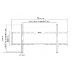 Wall brackets for speakers and TVs - Goobay väggfäste VESA för TV 43-100" upp till 75 kg