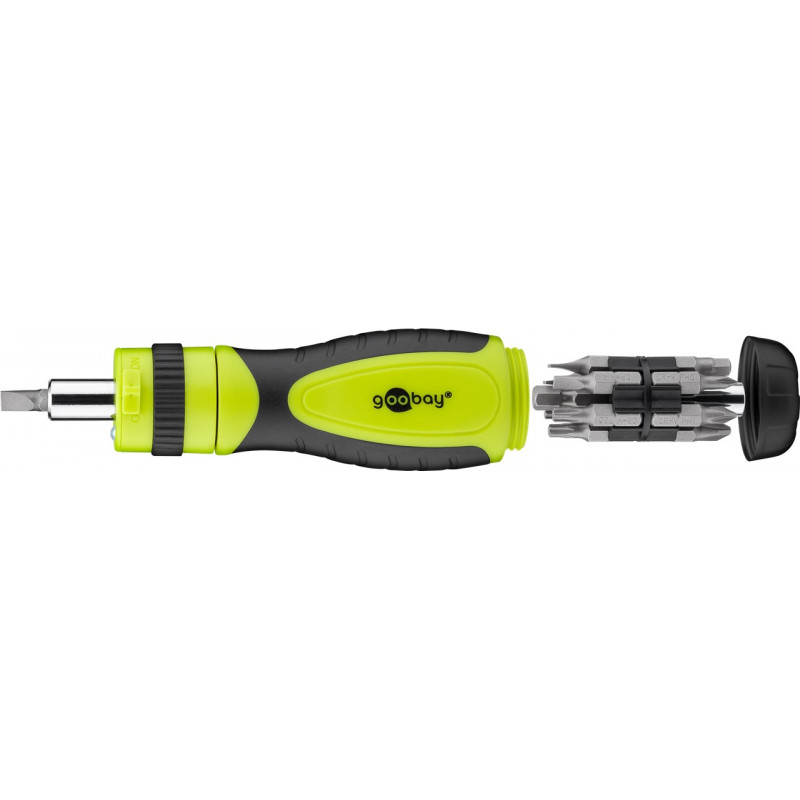 Screwdriver & kit - GOOBAY Bitsskruvmejsel med 12 bits och integrerad LED-lampa