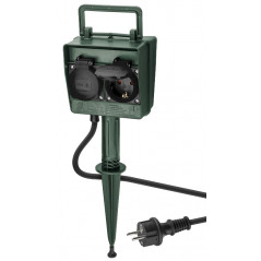 Grenuttag med 4 uttag för trädgården