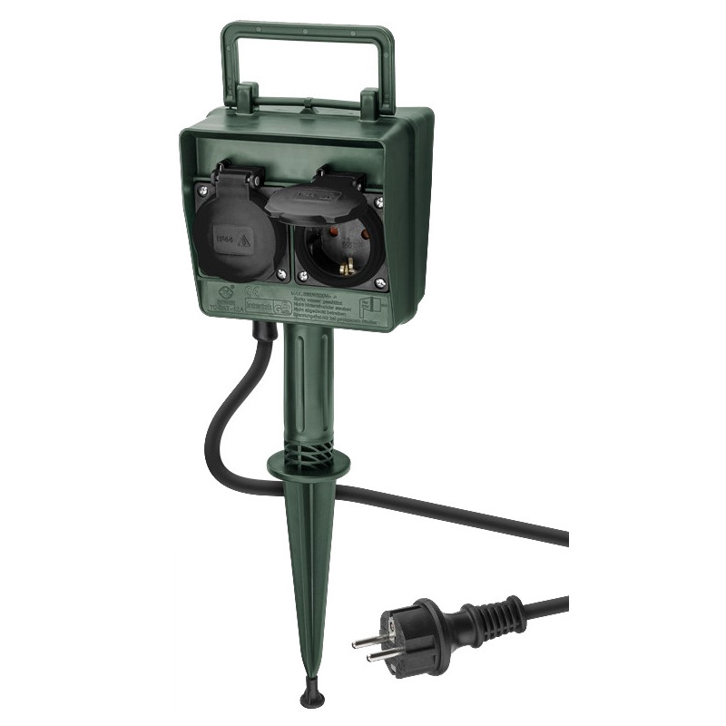 Junction box - Grenuttag med 4 uttag för trädgården