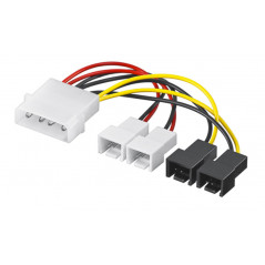 4-pin molex till 2x 5V och 2x 12V fläkt