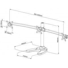 Computer monitor accessories - Bordsstativ VESA för tre datorskärmar